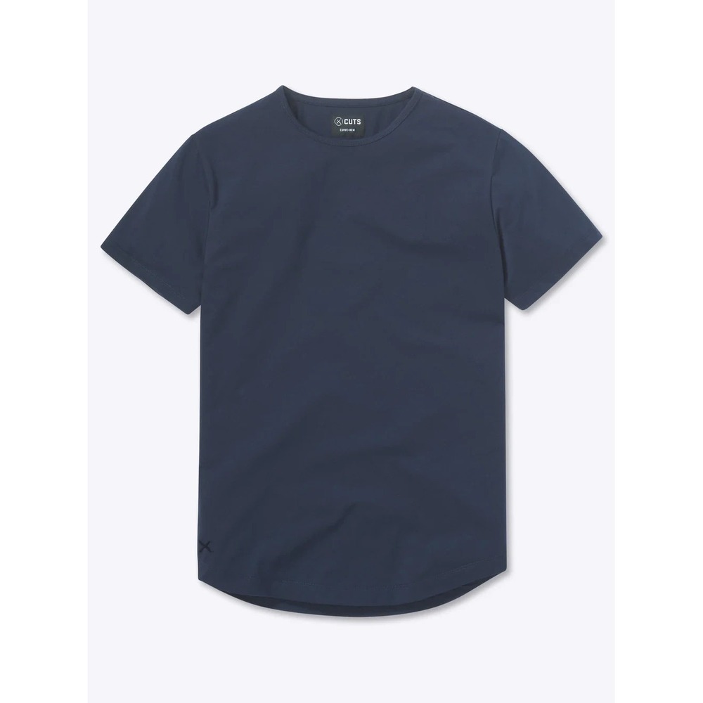 CUTS AO SHORT Sleeve Curve-Hem Size Pacific Blue Size Medium NEW